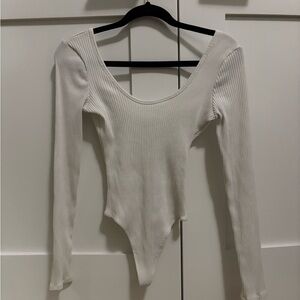 Wilfred Free White Ribbed Bodysuit